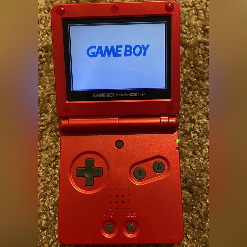 Nintendo Gameboy Advance SP Flame Red No Charger